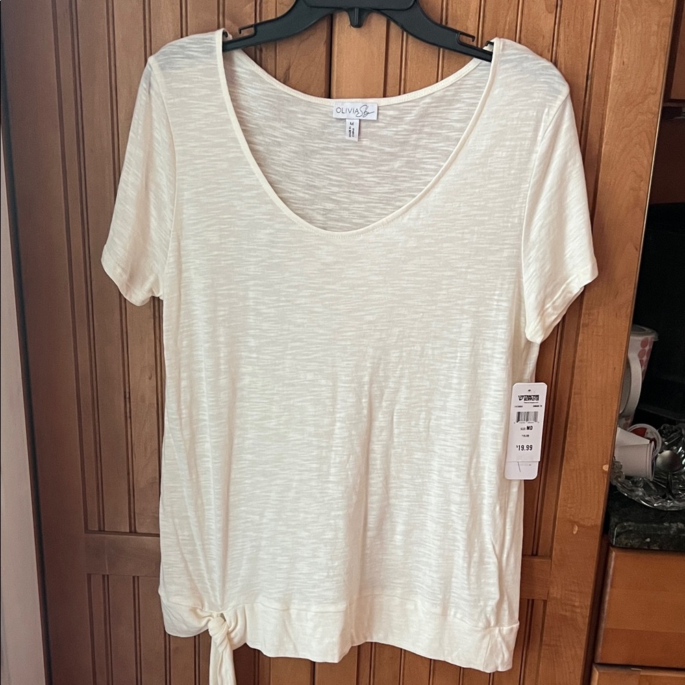 Olivia Sky Ivory Short Sleeve Top
